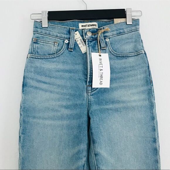 New! Madewell Rivet & Thread 11" High Rise Japanese Gordon Wash Skinny Jeans - Picture 7 of 15